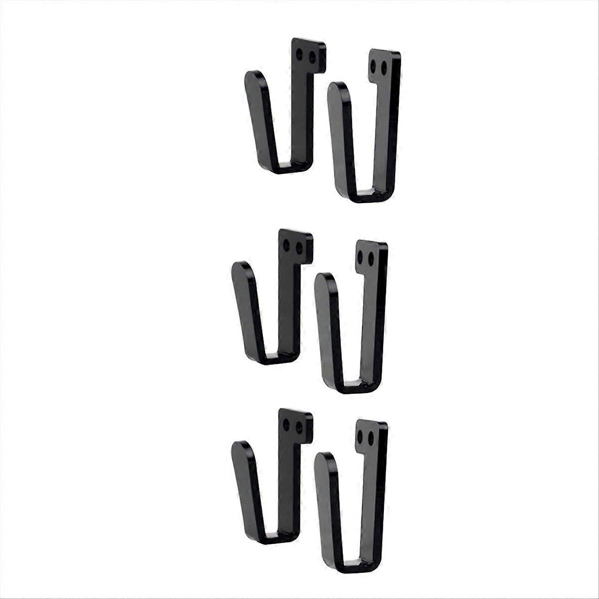 3 Pair Hat Rack Hat Hooks for Wall Hat Holder black