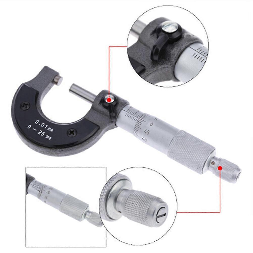Screw Micrometer Measuring Instrument for Outer Diameter with 0-25Mm Quantifier