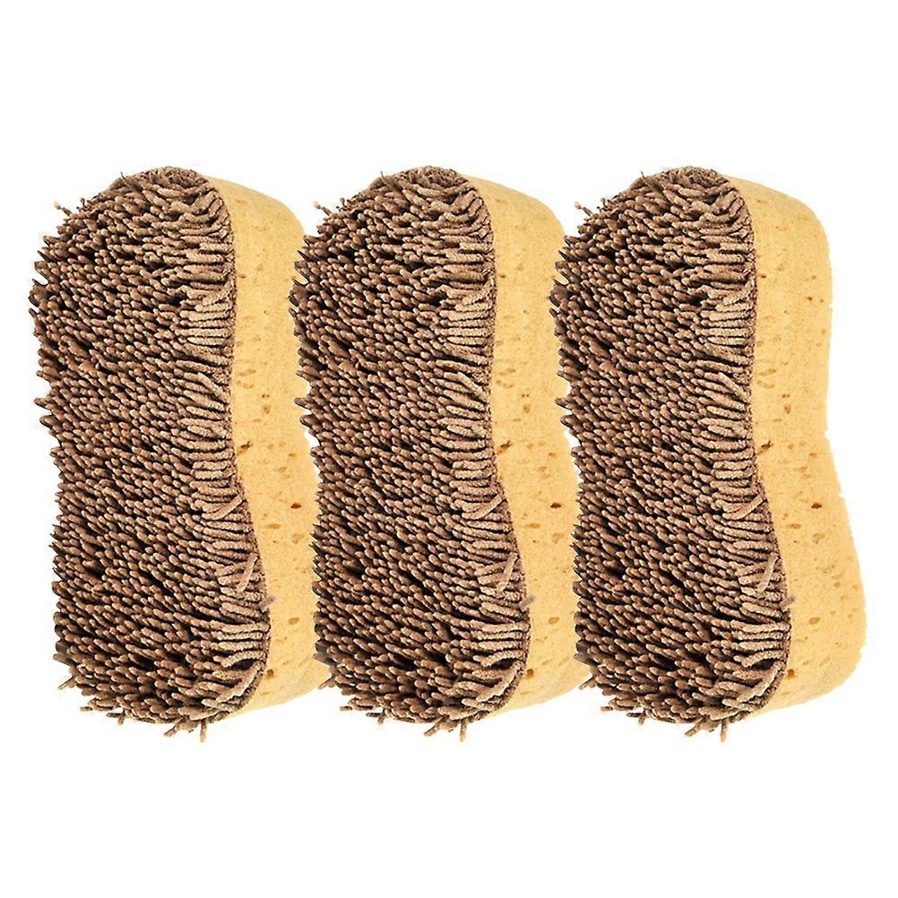 Cleaning Scrubber Plush Sponge for Washing 3Pcs Multipurpose Handheld Sponges