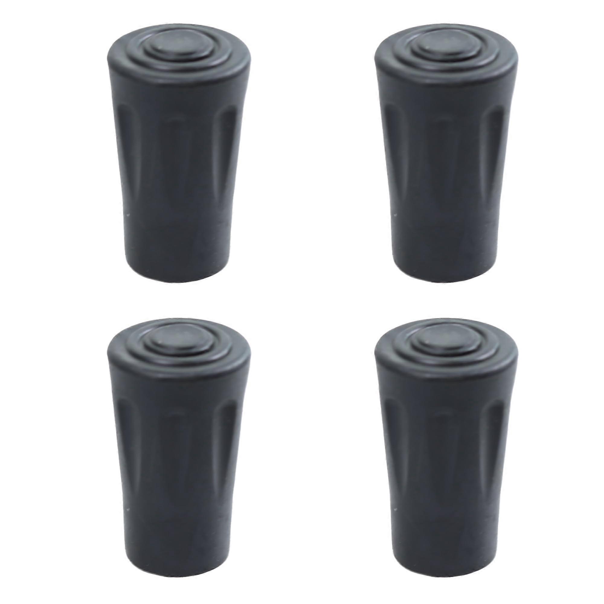 Walking Stick Rubber Tips with Metal Insert, 4pcs Replacement Trekking Pole Tips for Hiking