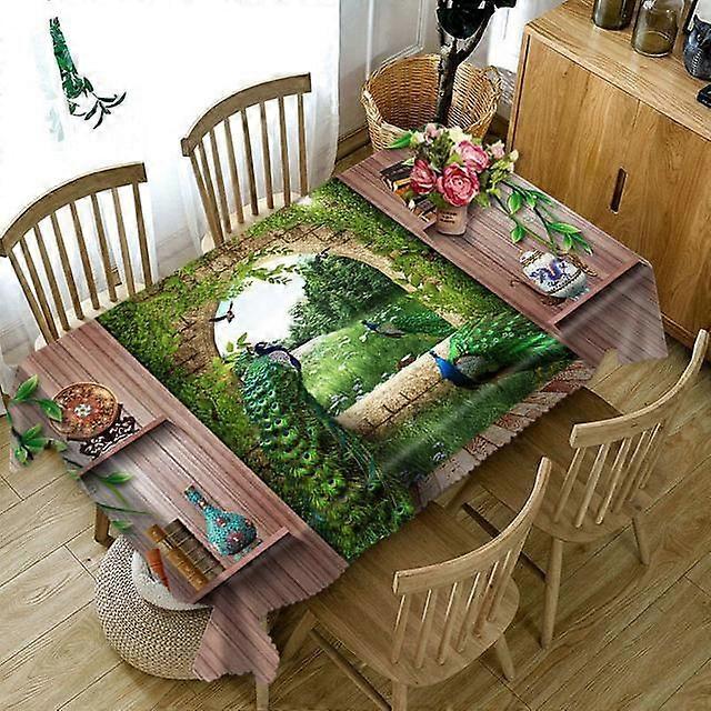 Tablecloth Style 1465 Anti-Stain Waterproof Rectangular Kitchen Dining Table Home Decoration