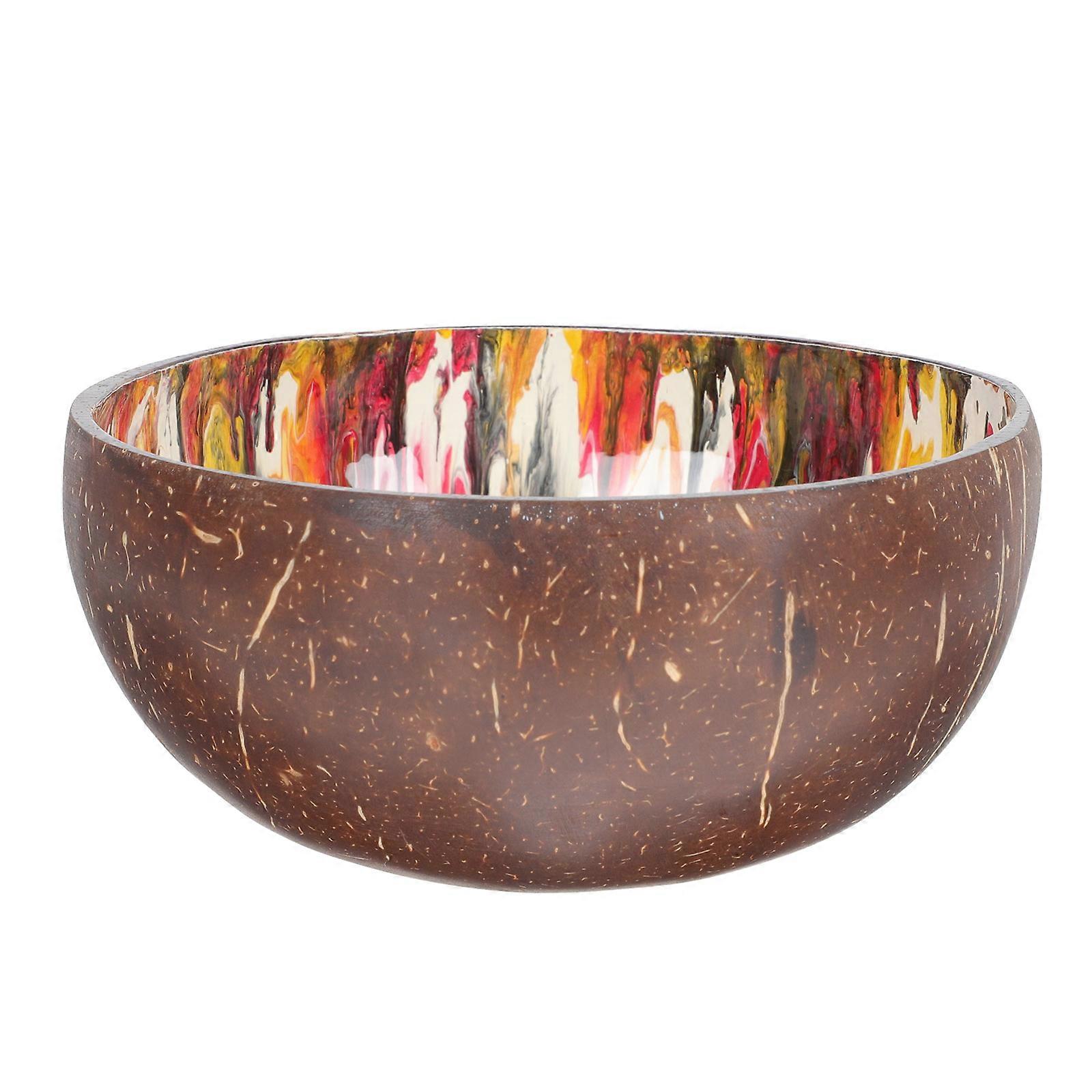 Home Decor Coconuts Bowl for Food and Key Storage Multi Colored