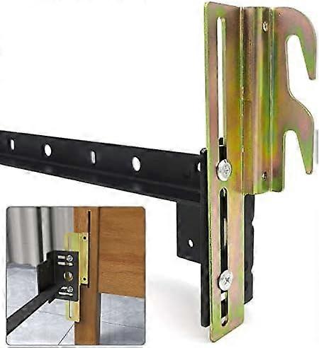 2Pcs 711 Bolt-on Hook-on Bed Frame Conversion Brackets with Hardware, Compatible with Hook-on Bed Rails