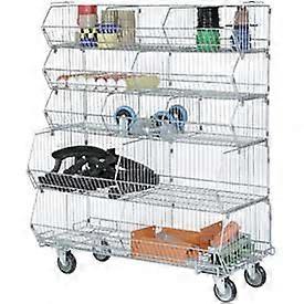 Chrome Wire Storage Rack with 5 Stackable Bins, 36x20x48, Durable Modular Design for Clear Visibility