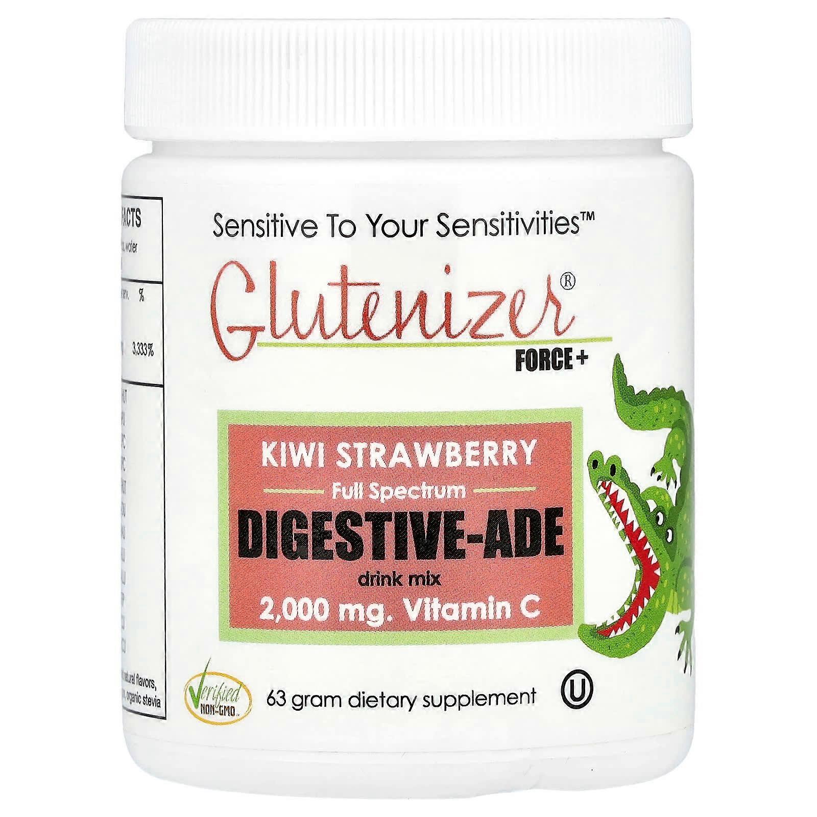 C suficiente, Glutenizer Force+, Morango Kiwi, 63 g