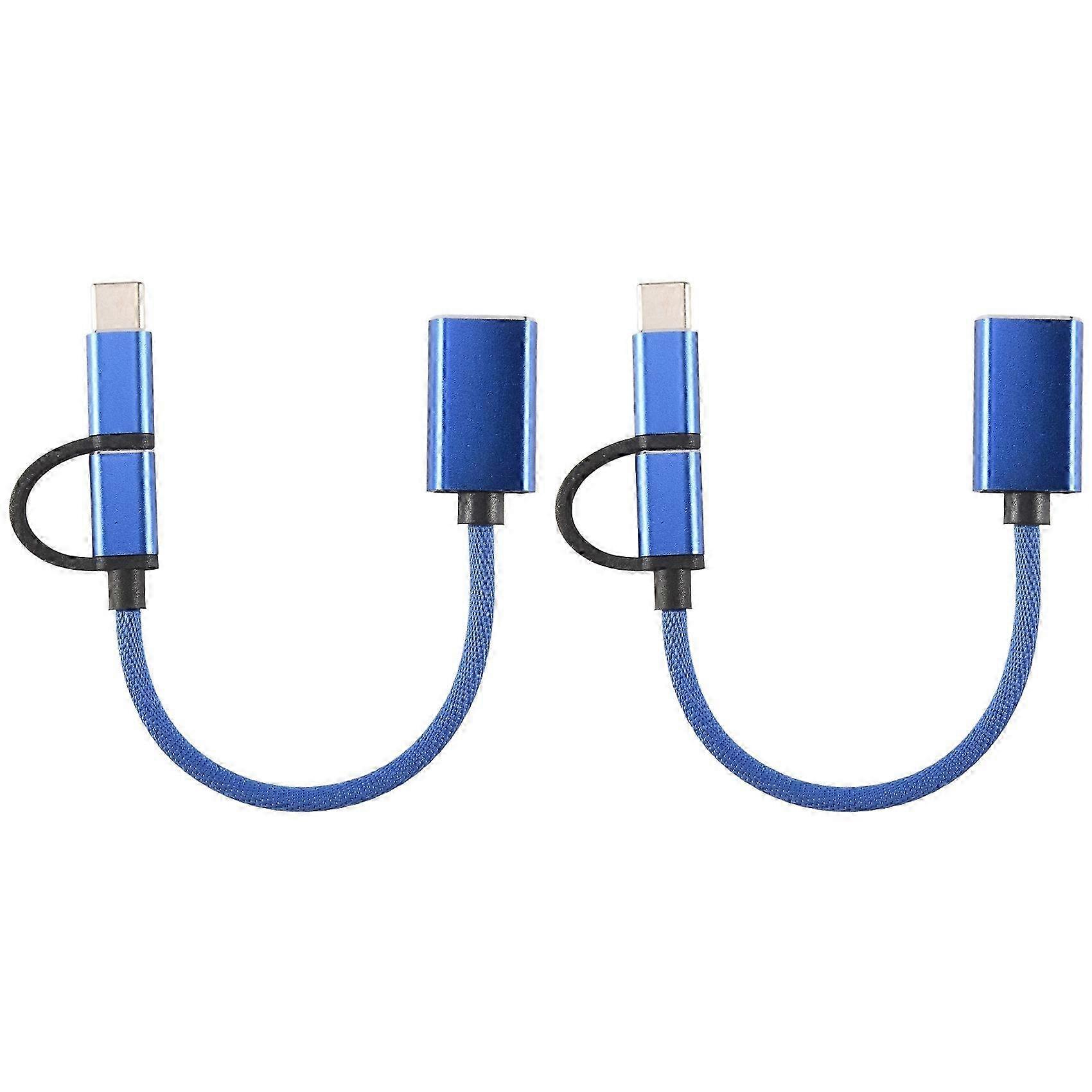2X 2 in 1 USB 3.0 OTG Adapter Cable Type-C Micro-USB to USB 3.0 Interface Converter