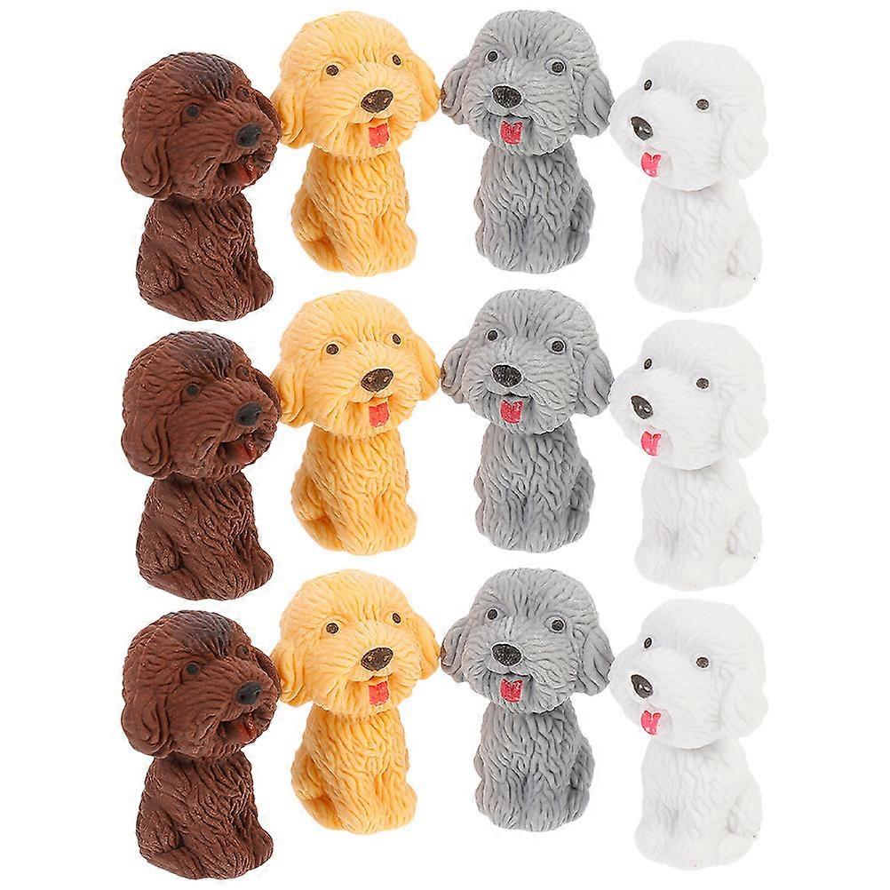 24Pcs Cartoon Erasers Multi-Function Delicate Pencil Erasers Assorted Color