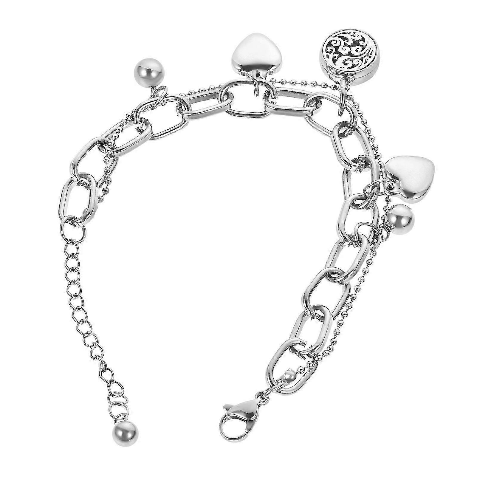 Adjustable Aromatherapy Bracelet, Titanium Steel, 1 Set
