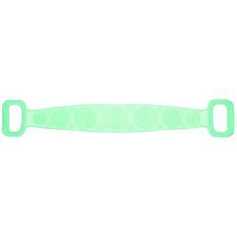 Silicone Back Rub Scrub Towel Bath Towel Back Scrubber Strip Portable Back Rubbing Towel for Home (Green)