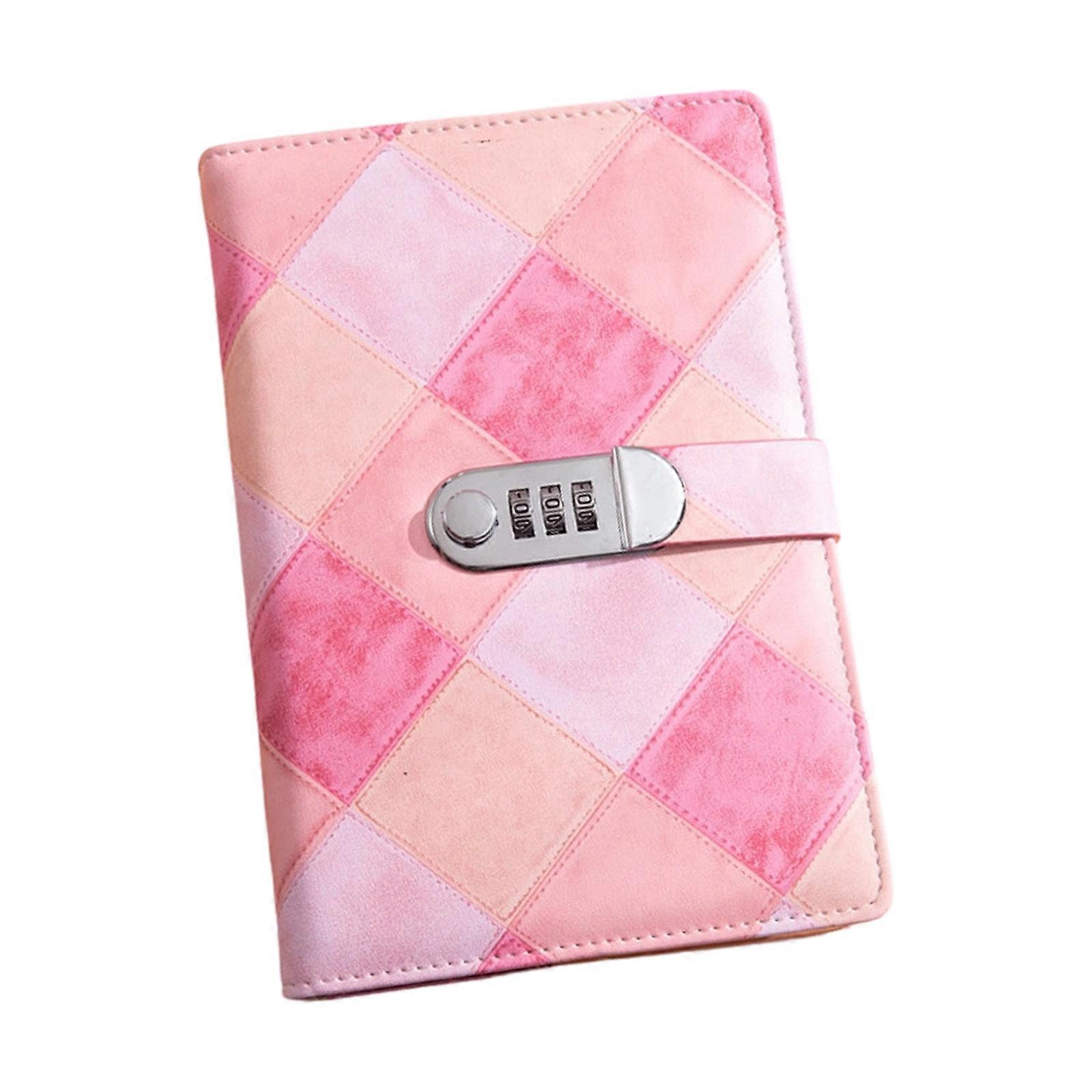 Practical Encrypted Diary Password Locked Notebook For Safeguarding Private Note And Important Contact Information  Pink