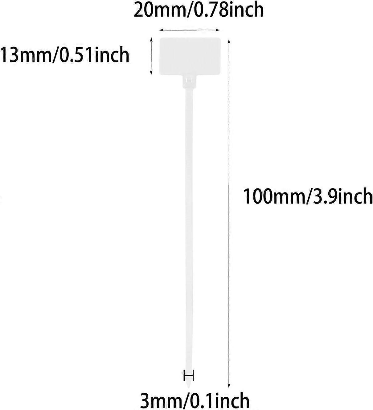 Nylon Cable Zip Ties Tags 4" Tiny Self-Locking Write-On Identify Cord Tabs Cable