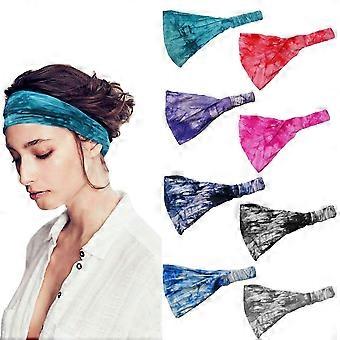 8 stk. bredt elastisk pandebånd til kvinder Boho Bandana pandebånd Yoga sport pandebånd