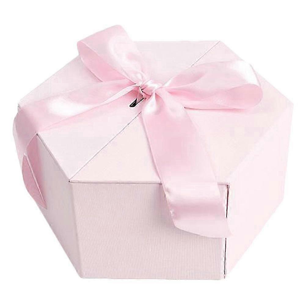 Gifts Box Hexagonal Shape for Storage Use 1Pcs Pink Creative Present Case