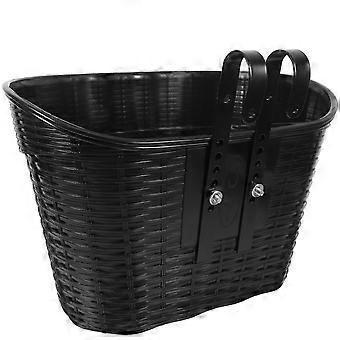 1 Conjunto de Cesta Dianteira para Bicicleta em Imitação de Rattan, Cesta para Guidão, Acessórios para Bicicleta para a Maioria das Bicicletas de Adultos