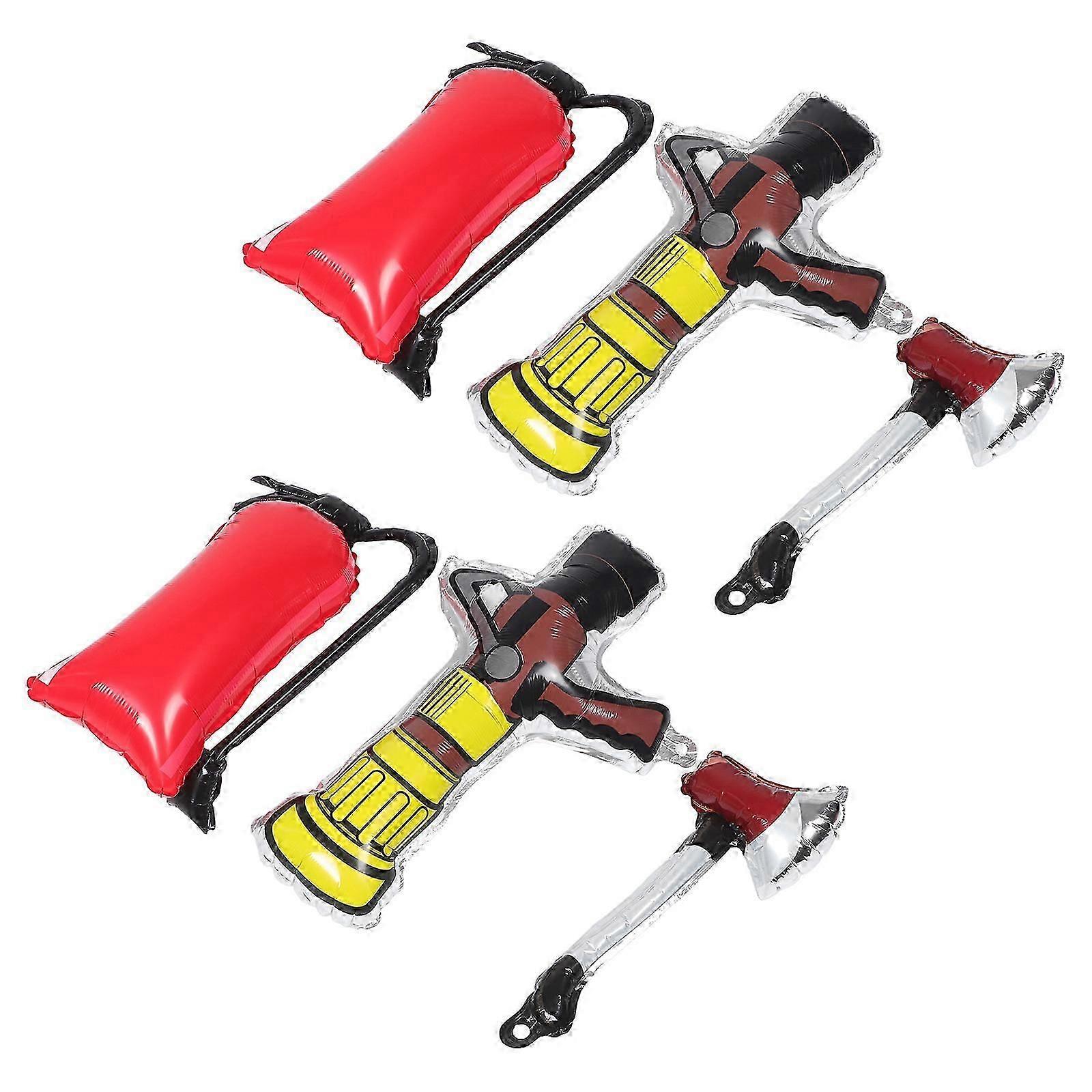 Firefighter Themed Party Decorations Inflatable Props 6Pcs