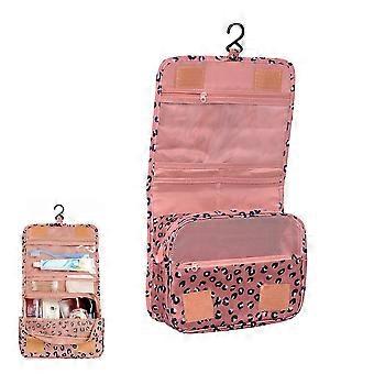 Reise-Kosmetiktasche zum Aufhängen, pinkfarbene, tragbare Tasche