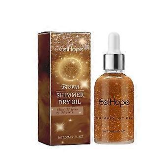 Body Glitter Oil, Body Shimmer, Shimmer Dry Oil,Glowing Body Shimmer Dry Oil,Quick-Drying Non-sticky Hair Glitter Spray