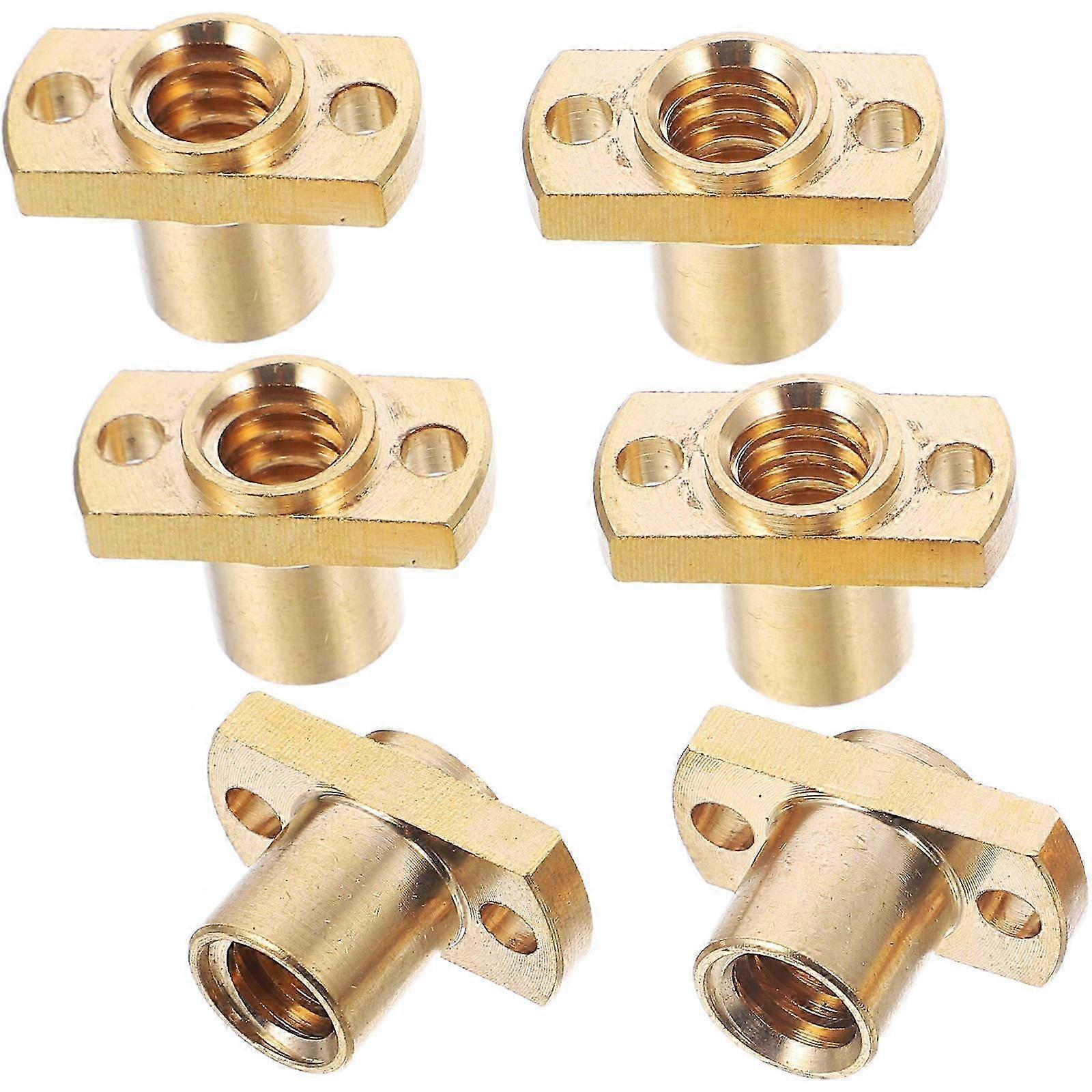 3D Printer T8 Lead Screw Nut for Precise Use with 6Pcs Brass