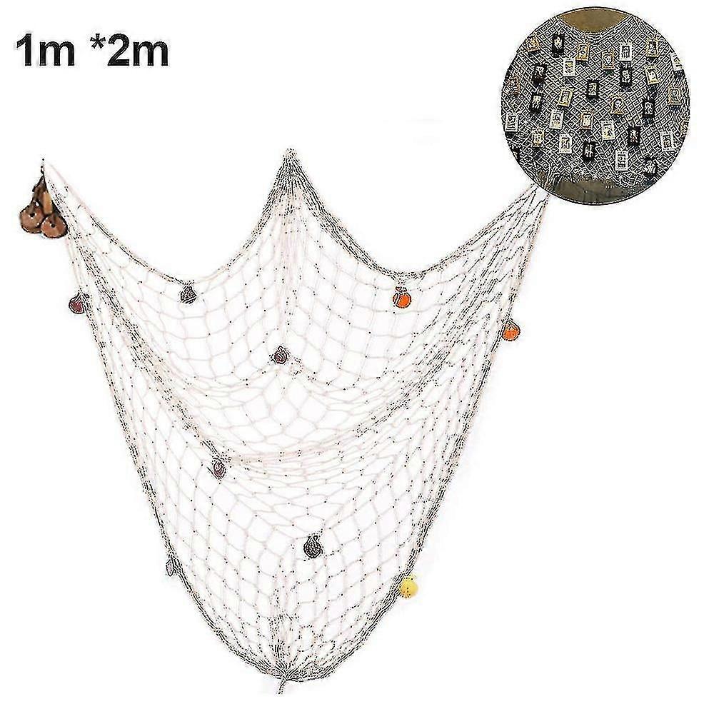 Rustic Nautical Decorative Fishing Net Wall