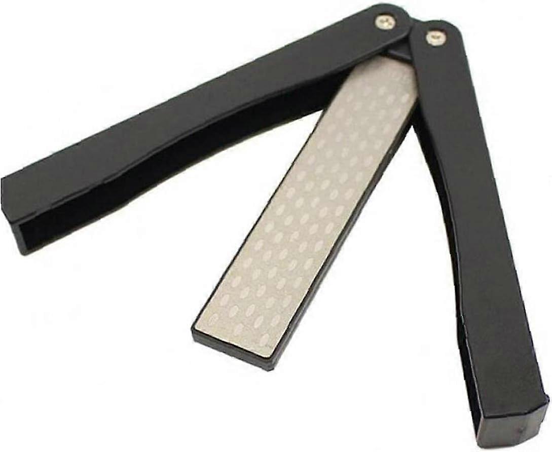Garden sharpener, folding pocket diamond sharpener double sided scissors, shears, scimitar or stone sharpener.