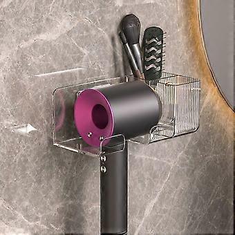 Hair Dryer Storage Rack Wall Mount with Comb Holder for Most Hair Dryers for Dyson Hair Drye