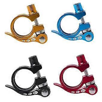 ZWS - Conjunto de 4 Presilhas para Canote de Selim de Bicicleta, Abraçadeira de 34,9 mm, Fixação de Canote para Bicicleta, para Bicicleta de Montanha e Bicicleta (Preto, Vermelho, Amarelo, Azul)