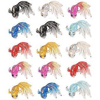 15pcs Fish Decor Creative Micro Landscape Fish Tank Fish Adornment Fish Model
