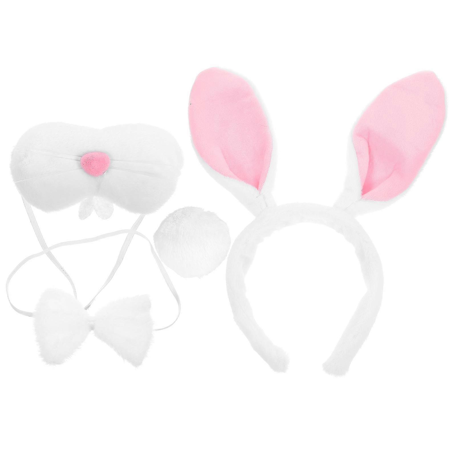 Bunny Costume Accessories compatible with Easter Cosplay Prop 2Sets White