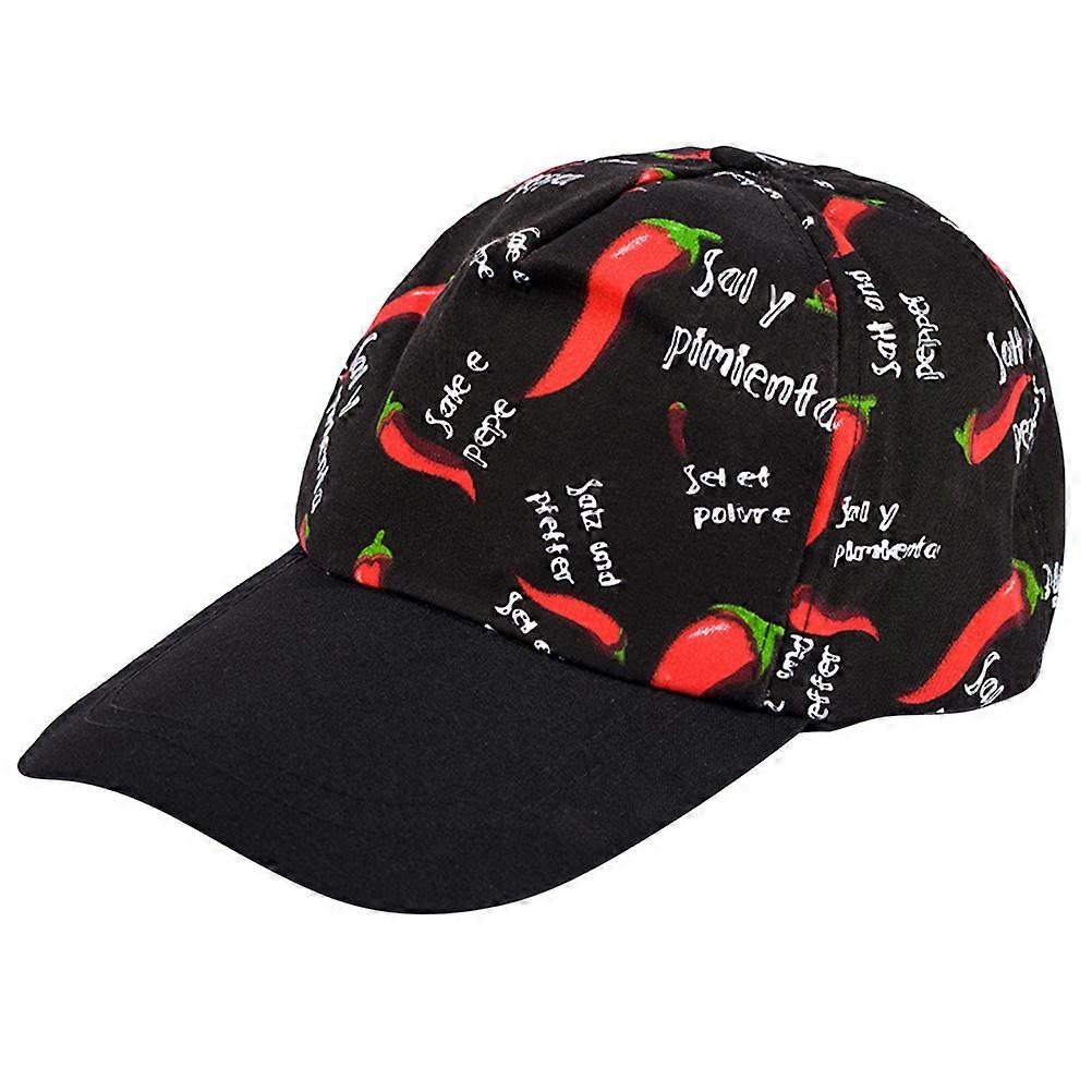 1PC Restaurant Waiter Kitchen Chef Hat Creative Peaked Working Comfortable Cooking (Chilli Pattern)