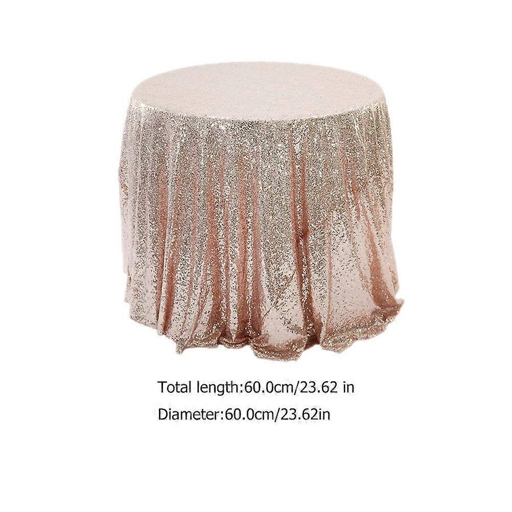 Pink Embroidery Tablecloth for Protective Using 1Pcs Sequin Table Cover