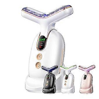 Gesichts- und Nackenmassagegerät mit 3 Modi, wiederaufladbar per USB, tragbar, Anti-Aging-Lifting-Hautpflegegerät, Weiß
