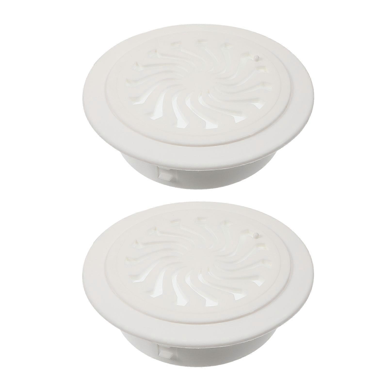 2 Pcs Pipe Protector Soffit Vent Cover Plastic Locking Hole Plug White Hole Plug Flush Type Hole Plug