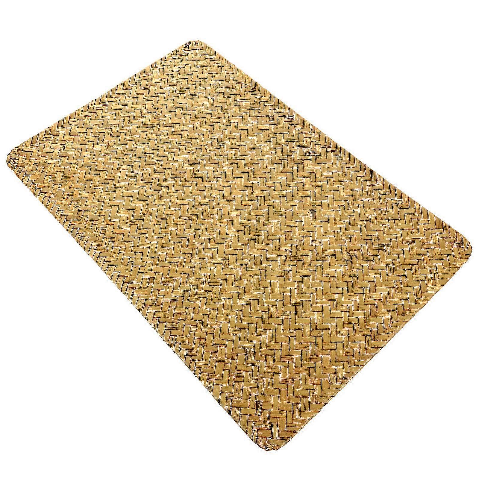 Grass Woven Bamboo Placemat Rectangular Table Mat for Home Dining