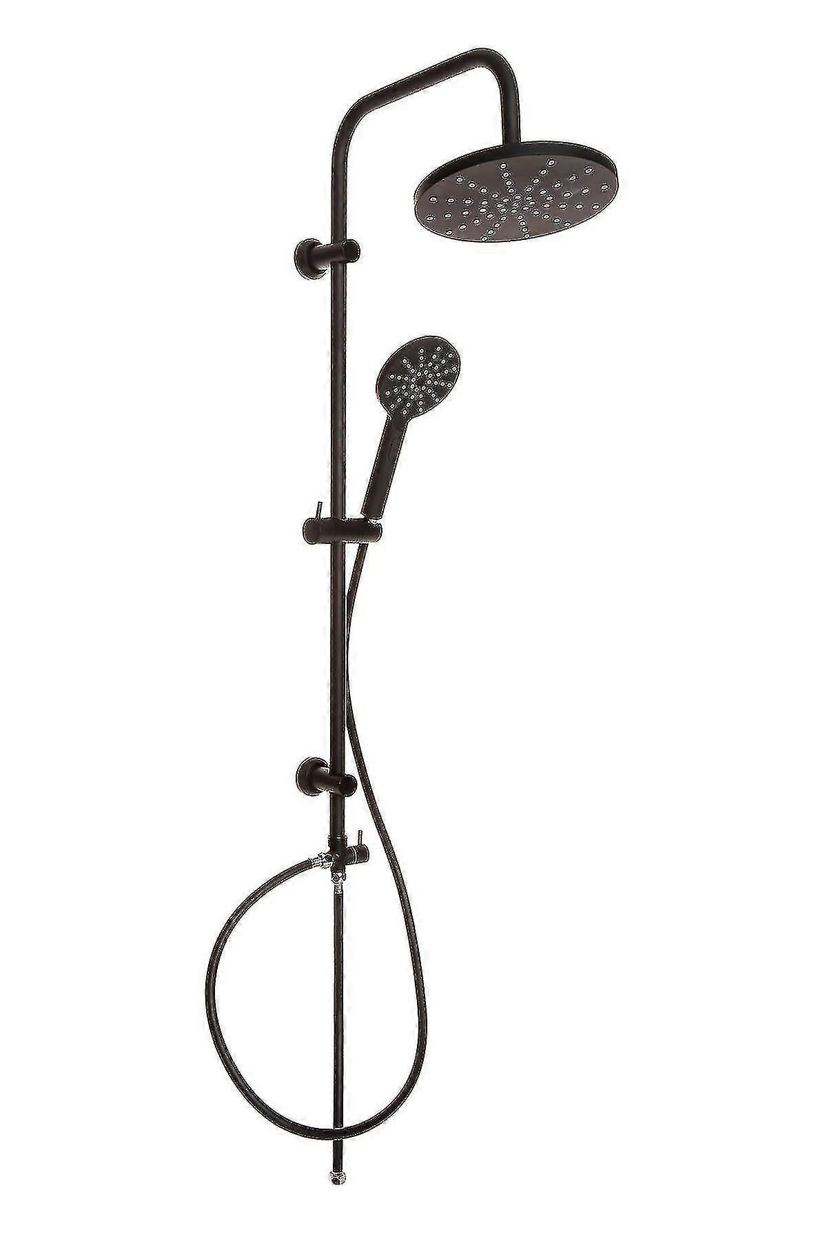 Shower Column Multi Function Showerhead Large Sliding Rainfall Black Colour