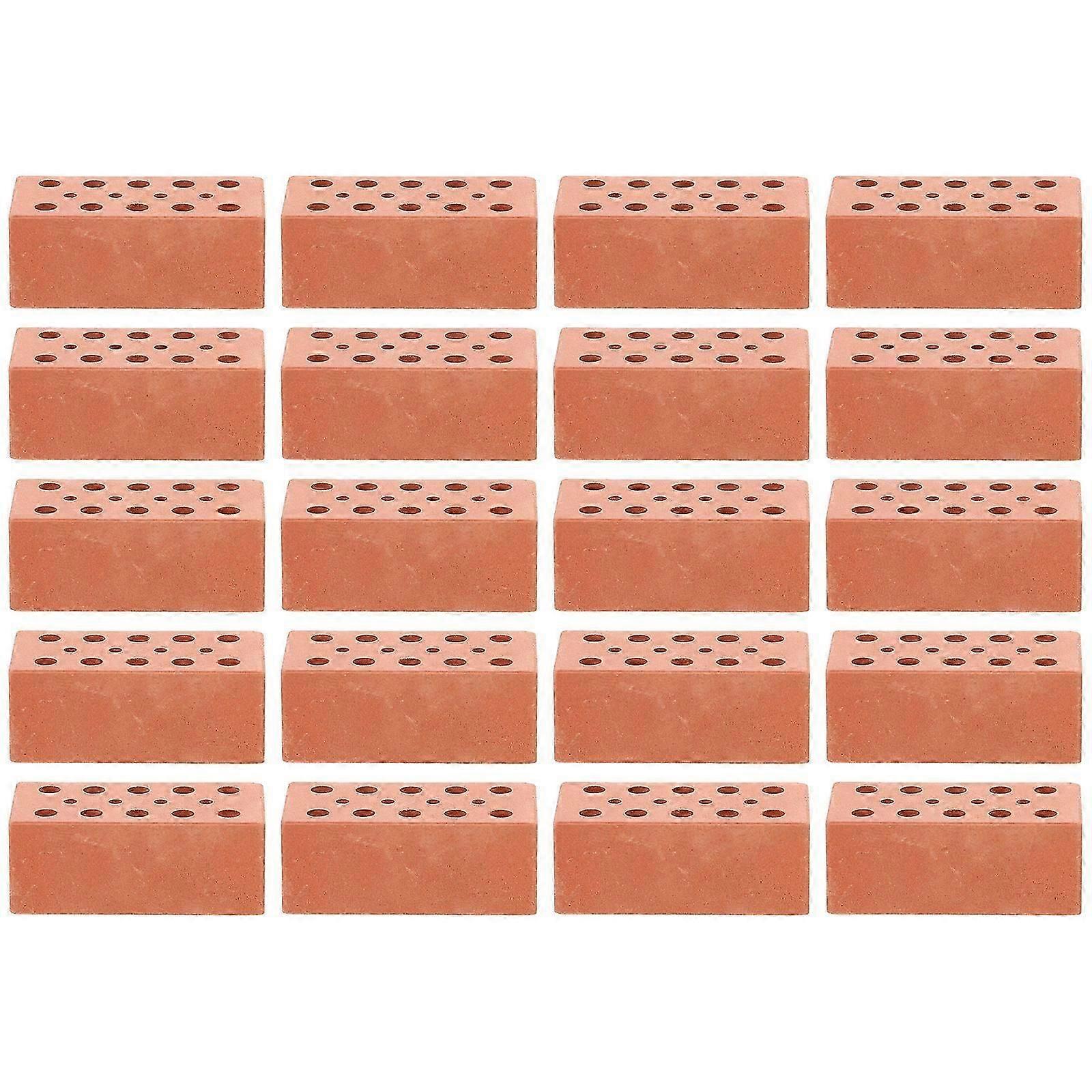Diy Small Brick Models Brick Models Construction Projects Ceramic Brown for 20Pcs
