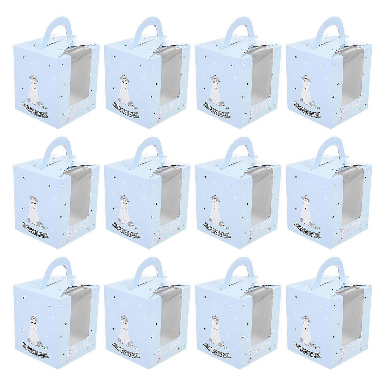 Unicorn Pattern Cake Box Paper Packaging Box for Storage 50Pcs