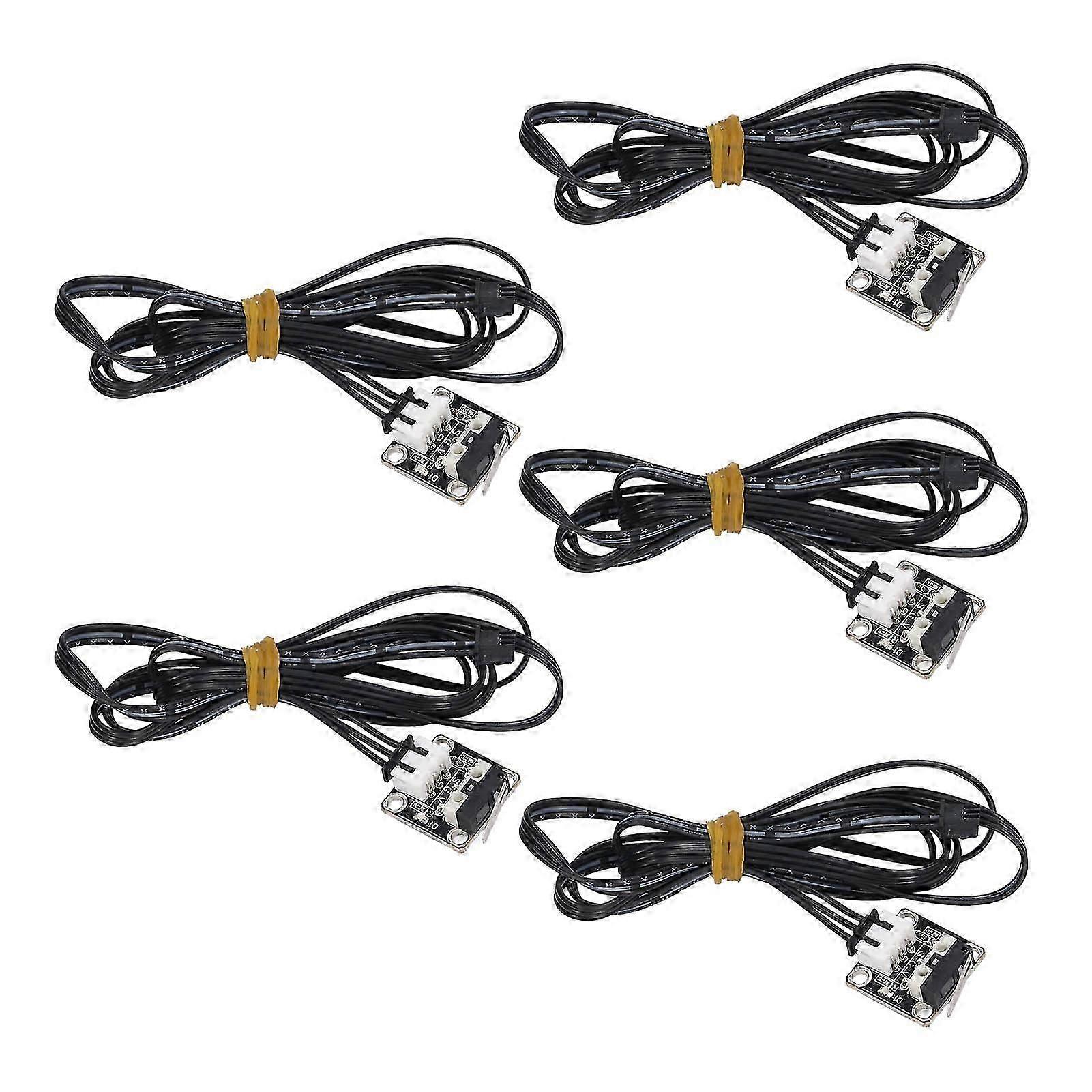 5 Pcs End Stop Limit Switch 3 Pin Flame Retardant 3D Printer Endstop Limit Switch Module Compatible withEnder 3