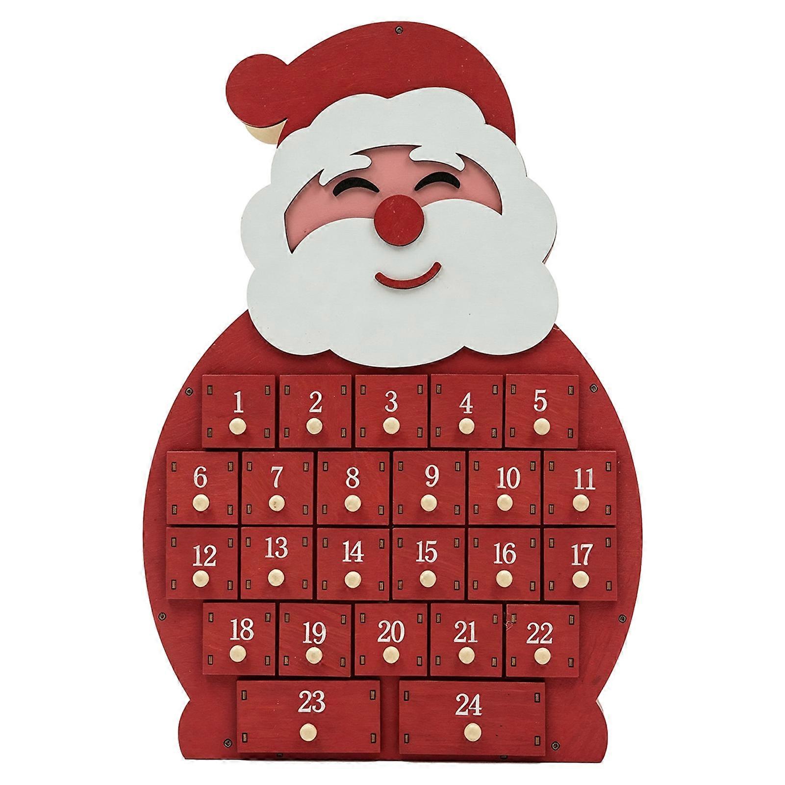 Christmas Countdown Box with Numbered Drawers for Candy and Decor