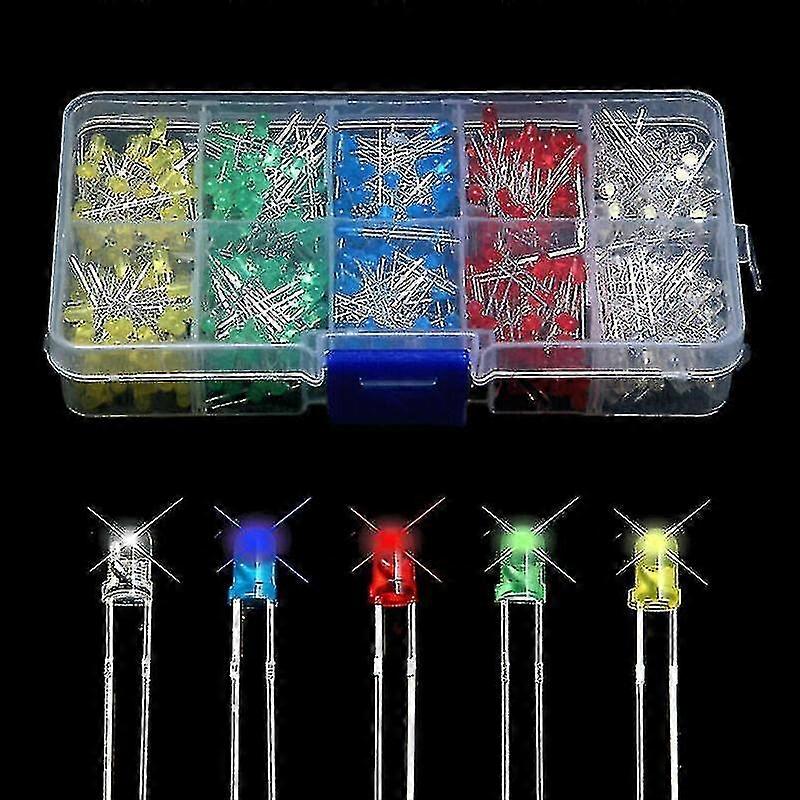 Light Emitting Diode 500pcs 3mm Diode Bulb Electronic Components Multicolor