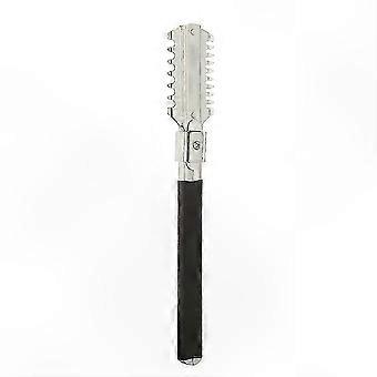 Manual Hair Thinning & Cutting Razor Comb with Double Edge Razor Blades