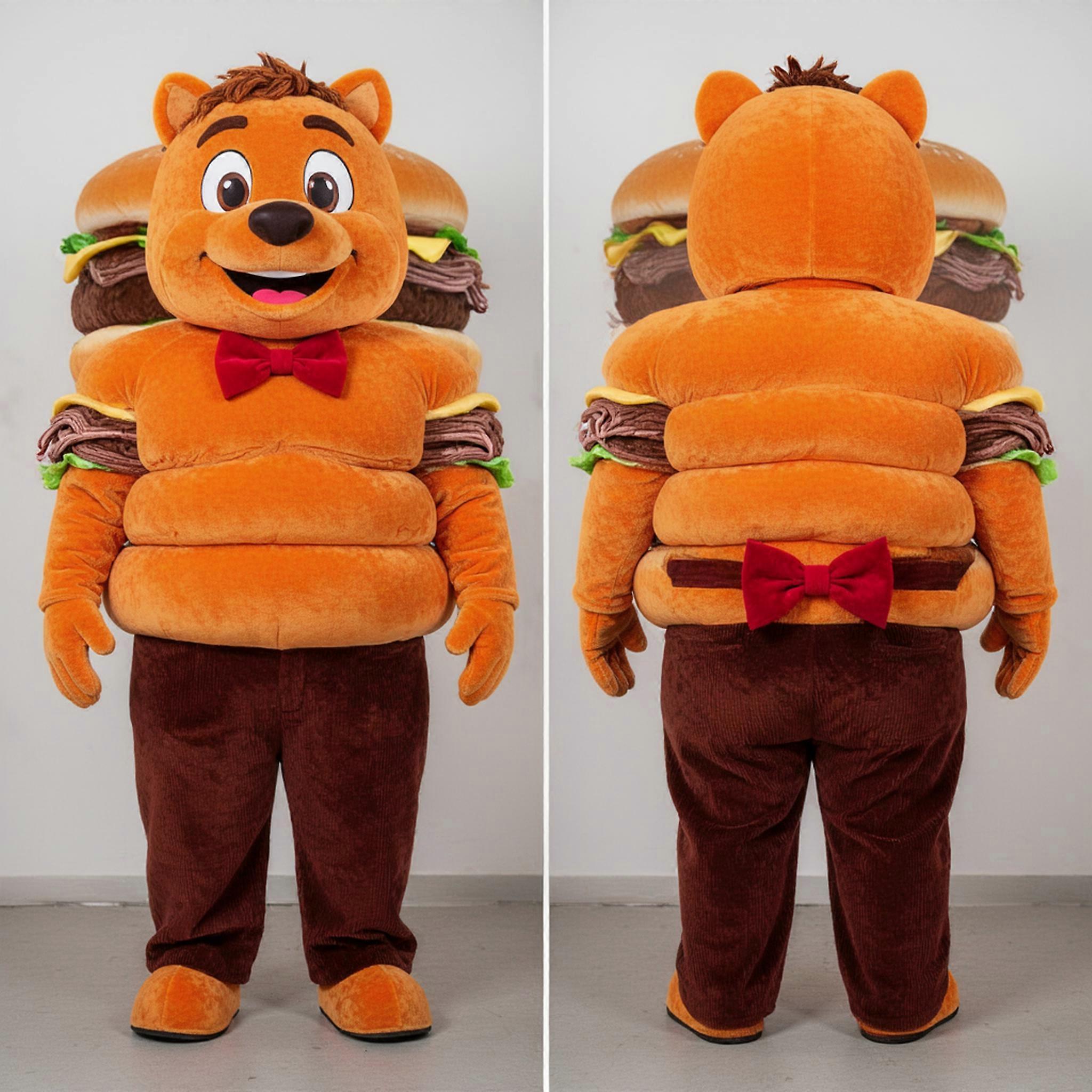 MASTICOT Rust Orange Juicy Pulled Pork Sandwich Mascot