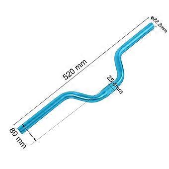 Aluminum Bike Fixed Gear Riser Bar Handlebar 25.4mm*520mm (blue)