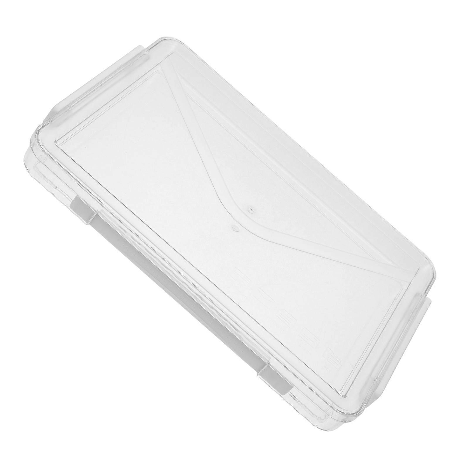 White Document Storage Box with Lid for Portable Document Protection