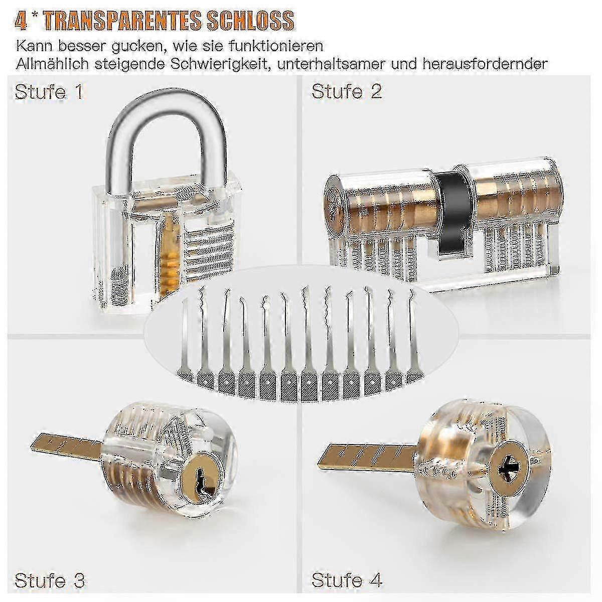 Locksmith Training Lock Set 30pcs Transparent Lock For Lockpick Practice For Beginner