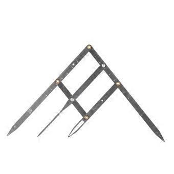 Edelstahl Golden Ratio Augenbrauen Permanent Make-Up Messwerkzeug Schwarz