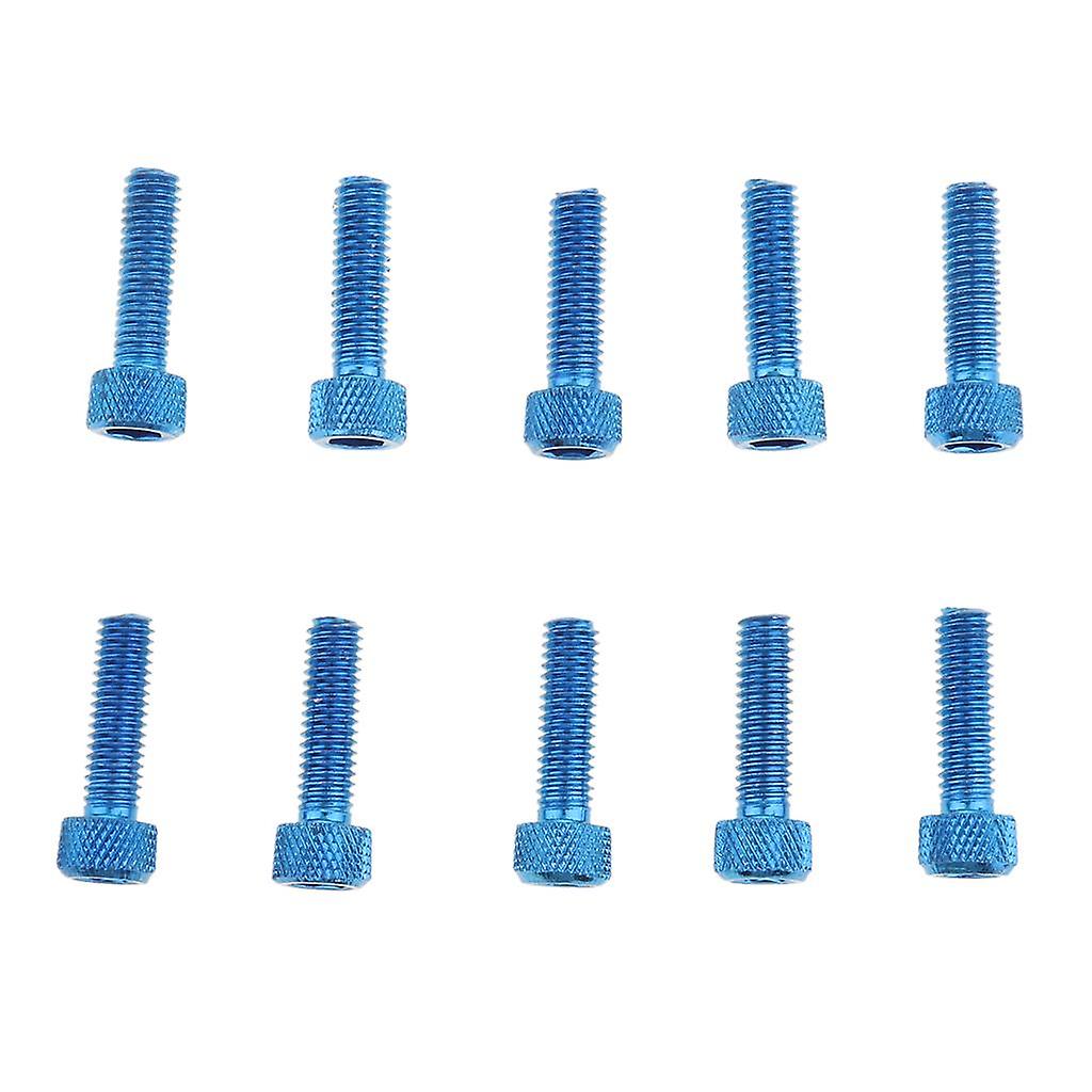 10pcs M6x20mm Aluminum Hex Socket Cap Screws Head Key Bolt Blue