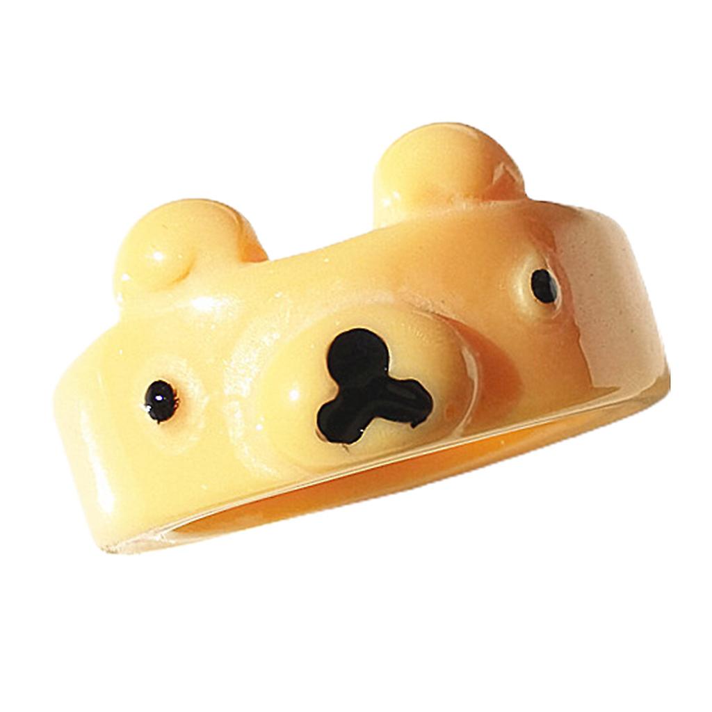 Jewelry Ring Knuckle Ring Decoration Octopus Cute Bear Ring Pattern Epoxy Rings