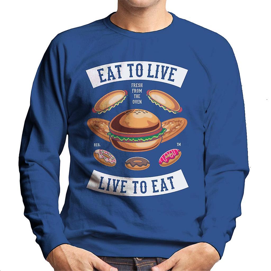 Spis for å leve mat menns Sweatshirt