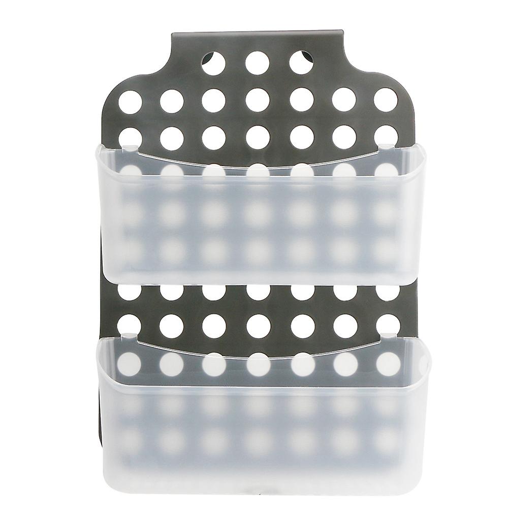 2 Tier Hanging Shower Shelf Gray 1pcs