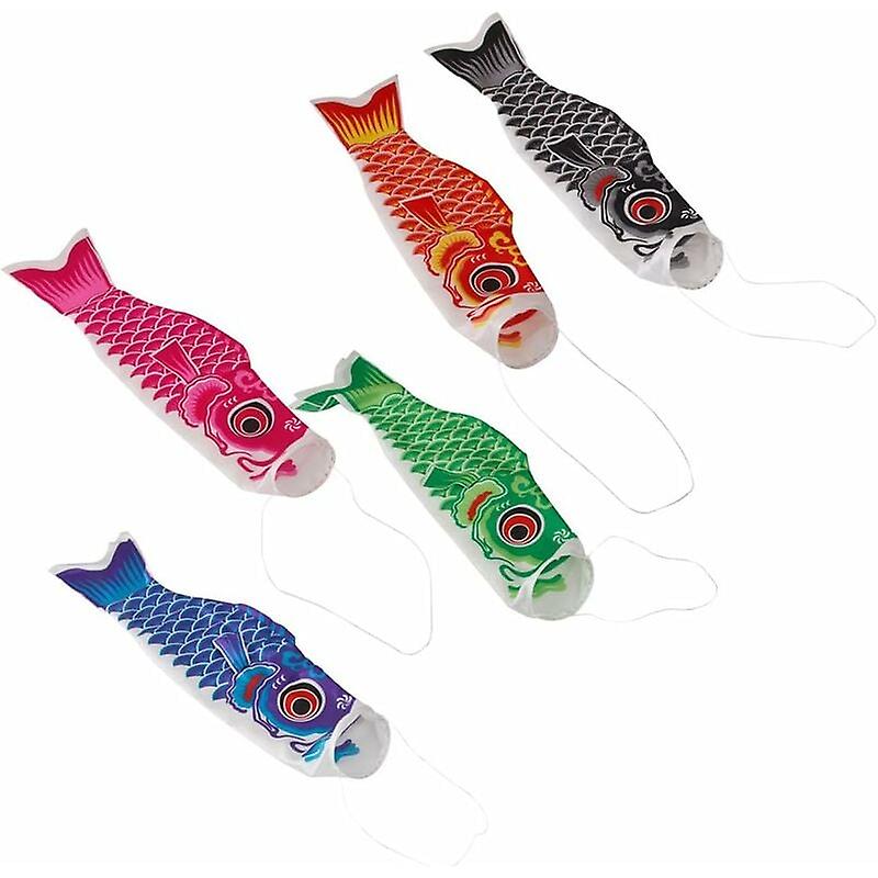 5pcs 40cm Fish Carp Flag Hanging Decor
